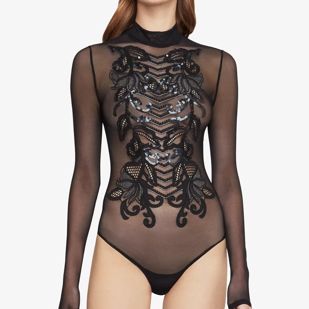 BCBG Sheer Bodysuit